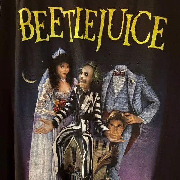 MENS BLACK BEETLEJUICE T-SHIRT SIZE: XXL - 2 SHIRTS AVAILABLE - BOTH NWT - Picture 2 of 2